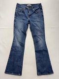 Levi's 515 Boot Cut Jeans Womens 8 Blue Medium Wash Mid Rise Slim Stretch 32x31