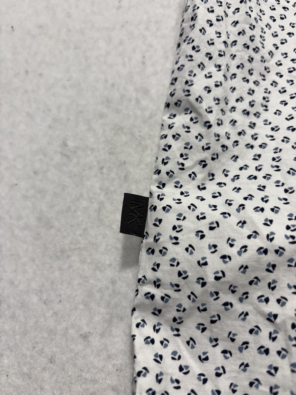 Michael Kors Shirt Mens Large White Floral Short Sleeve Button Up Slim Fit