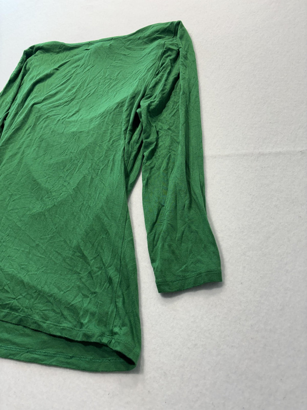 Michael Kors Top Womens Medium Green Cowl Neck 3/4 Sleeve Stretch Tunic Blouse