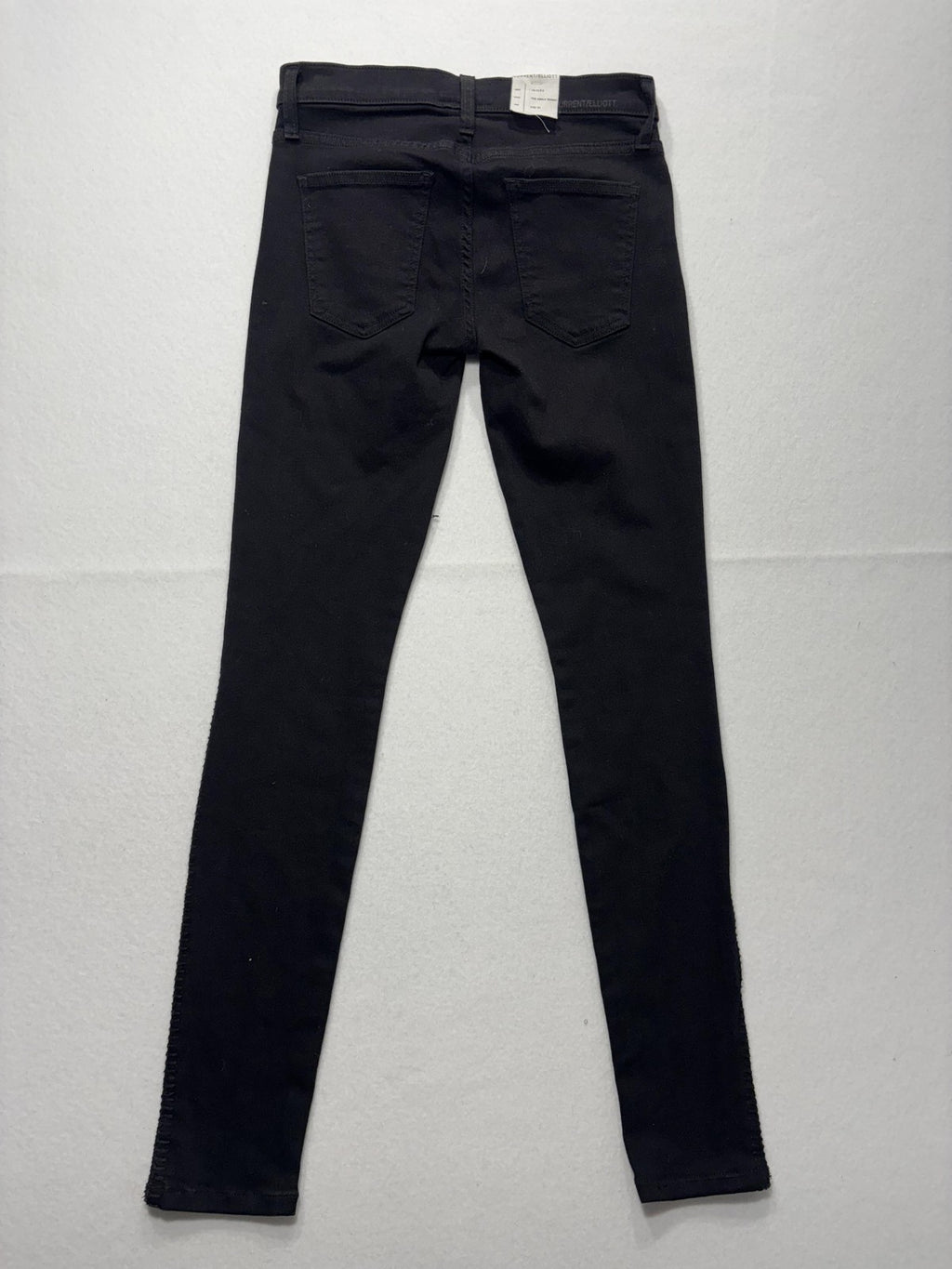 Current/Elliott Jeans Womens 26 Black Low Rise Ankle Skinny Stretch Crochet