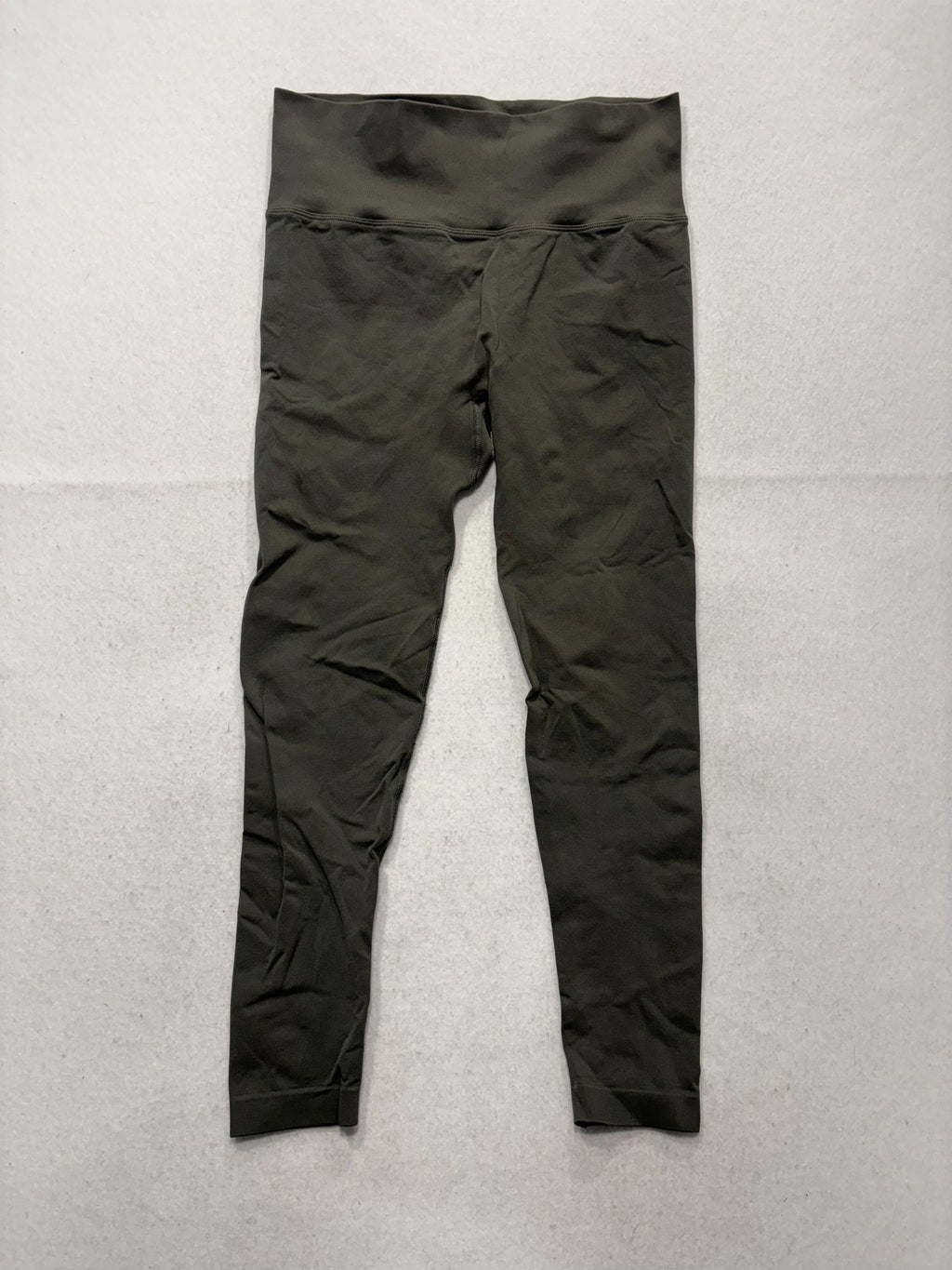 Halara Leggings Womens Medium Green High Rise 23 Inseam Ruched Back Athletic
