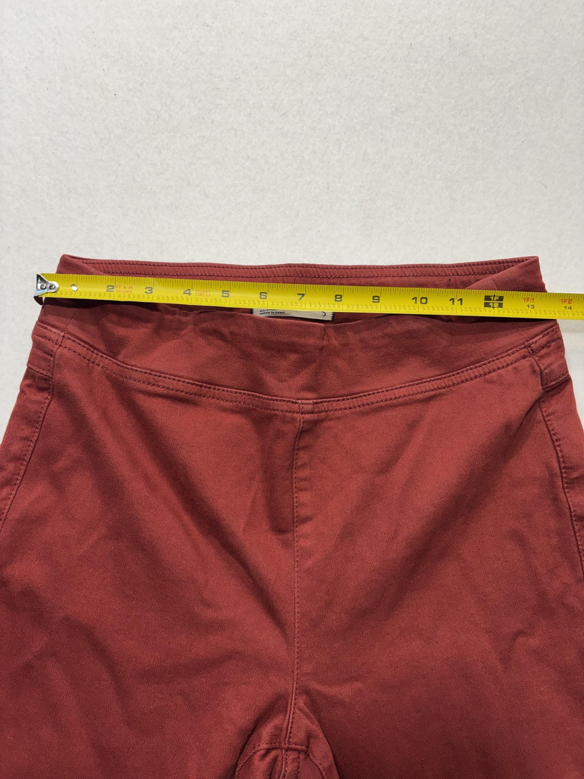 We The Free Pants Womens Small Red Twill Jegging Flare Leg Pull On Stretch