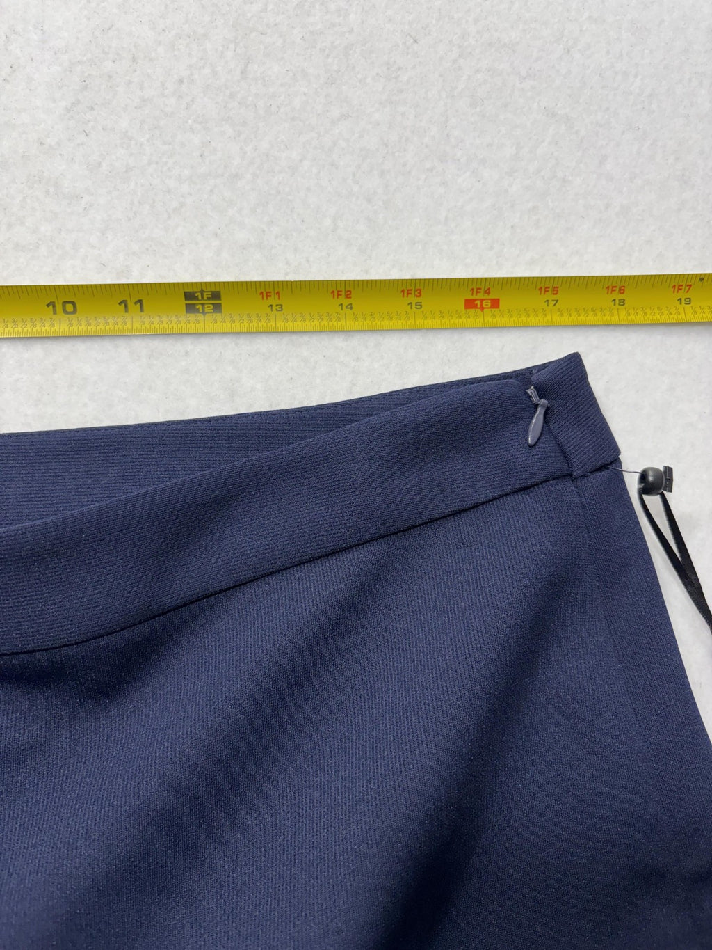 DKNY Dress Pants Womens 16 Blue Twill Wide Leg Stretch Zip Art Basel Work