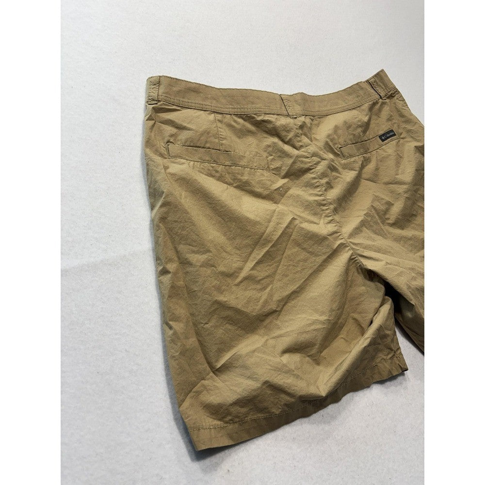 Columbia Mens Chino Shorts 38 Beige 8 Inseam Lightweight Lined AM4471 Khaki