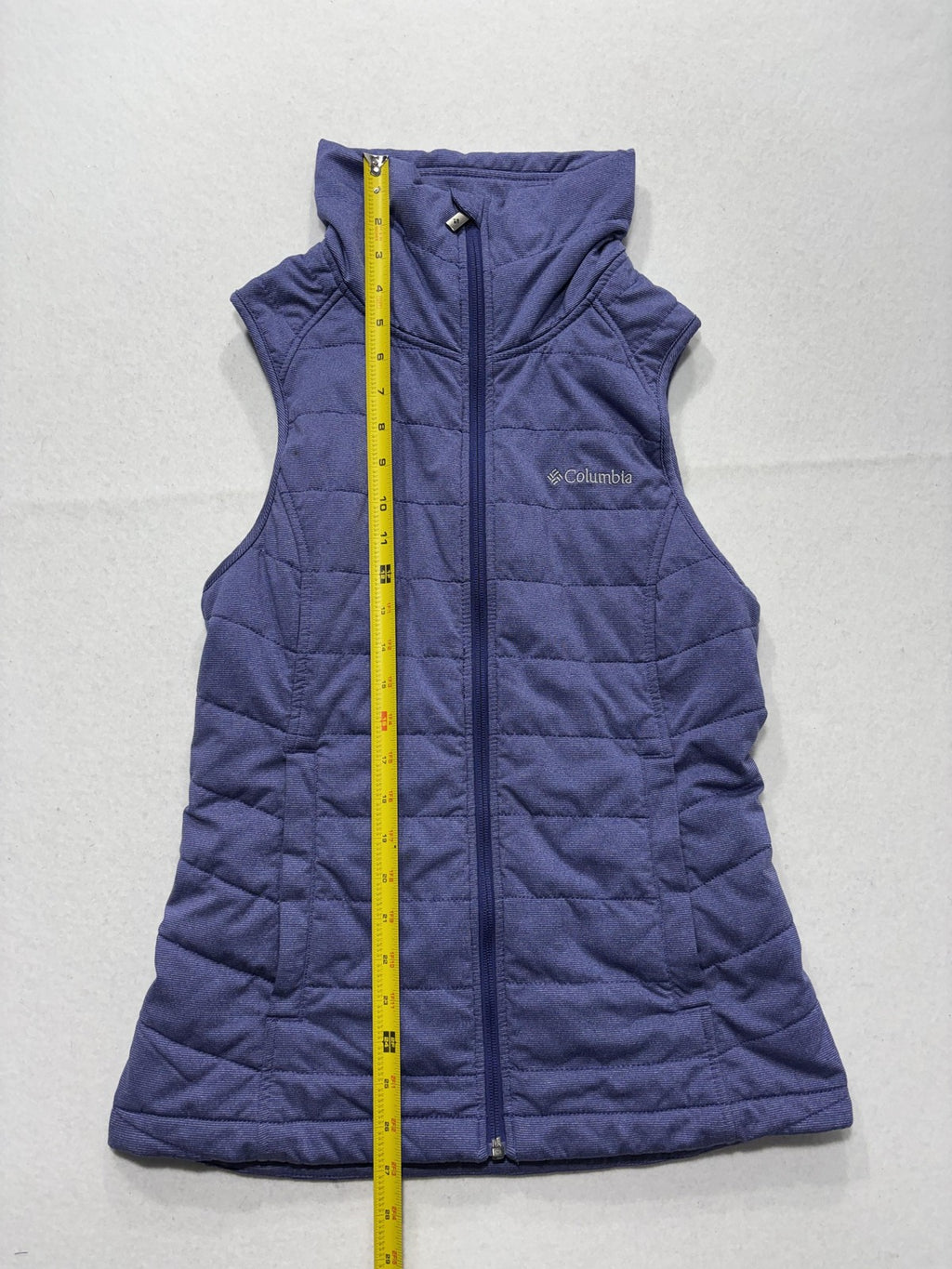 Columbia Vest Womens XS Purple Quilted Insulated Full Zip Stand Collar Outdoor