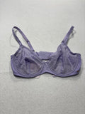 Savage X Fenty Signature Script Bra Womens 38D Purple Lace Balconette Underwire
