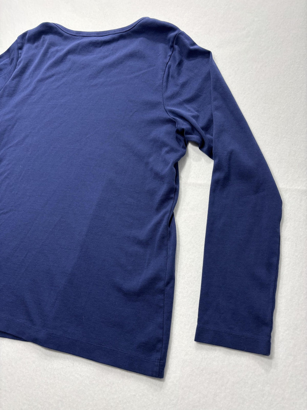 Tommy Bahama Shirt Womens XL Blue Crew Neck Long Sleeve Cotton Tee Basic Casual