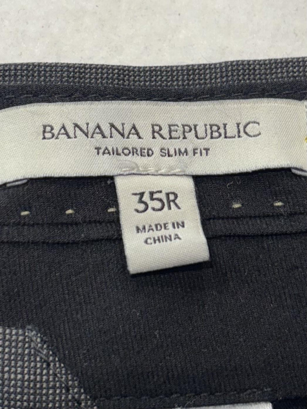 Banana Republic Dress Pants Mens 35x31 Gray Tailored Slim Fit Office Work
