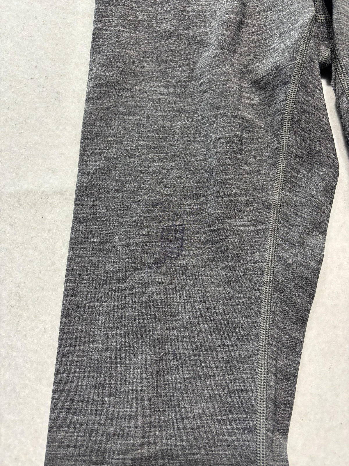 Lululemon Leggings Womens 8 Gray High Rise 27" Inseam Ankle Yoga Stretch Knit