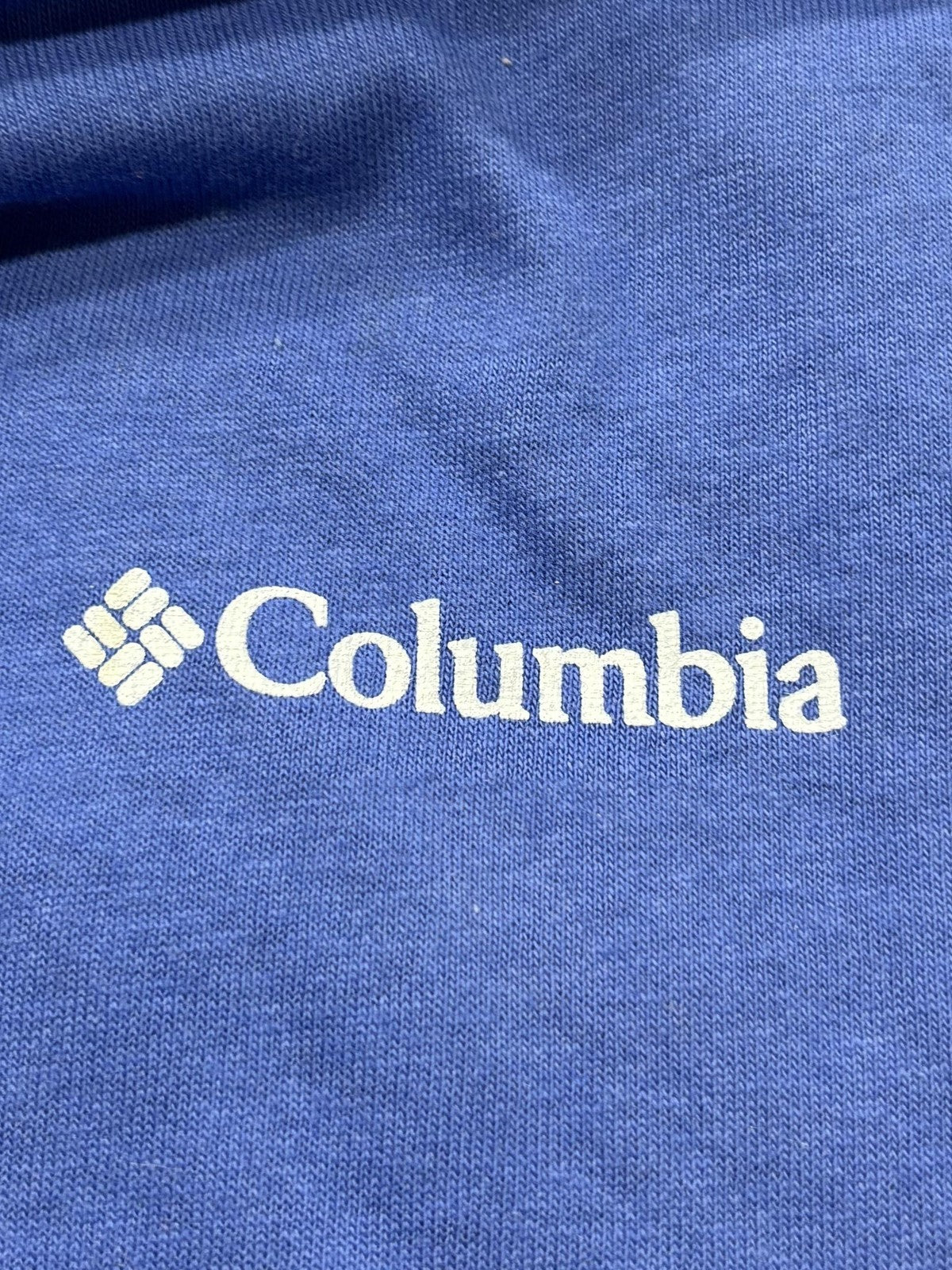 Columbia Shirt Mens Large Blue Adventure Is Waiting Long Sleeve Graphic Tee