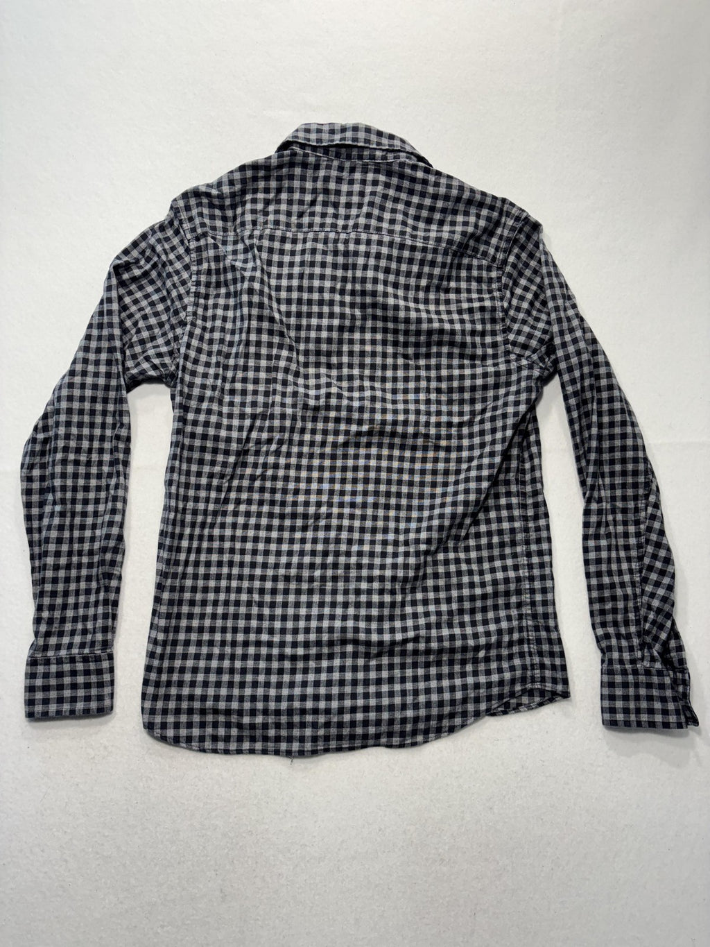 Michael Kors Shirt Mens Medium Gray Check Long Sleeve Button Up Slim Fit