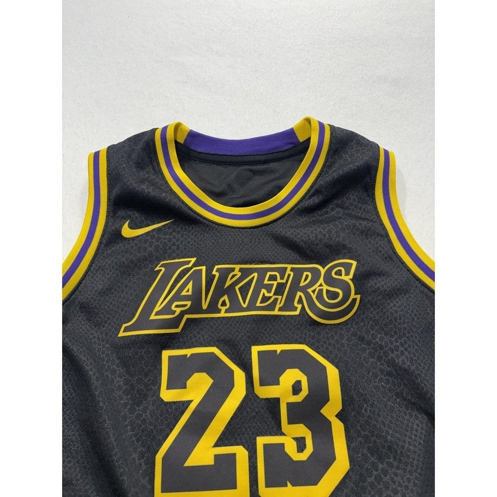 Los Angeles Lakers Jersey Boys Large Black NBA Basketball Nike LeBron James 23