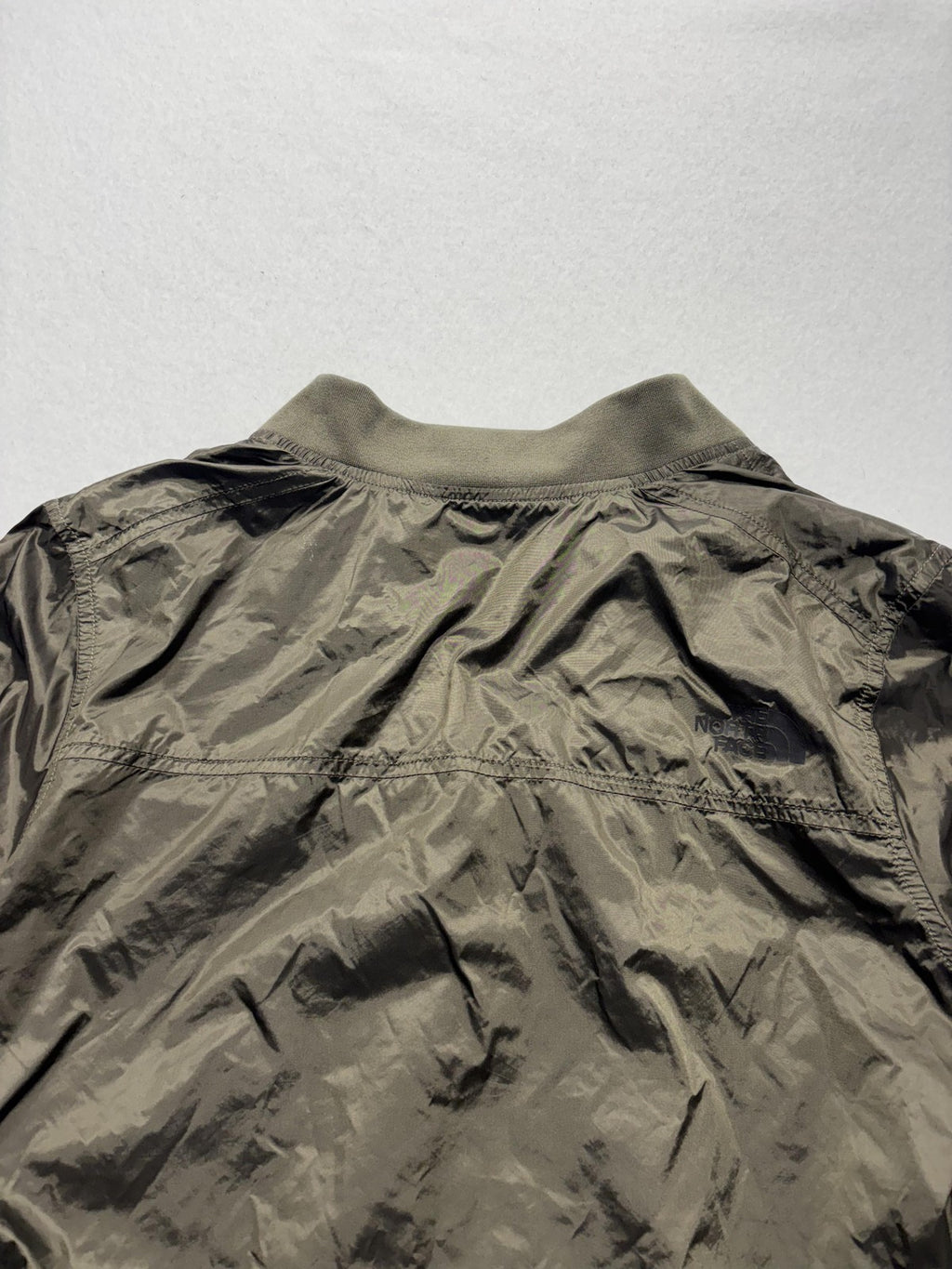 The North Face Jacket Womens Medium Green Nylon Bomber Full Zip Lightweight