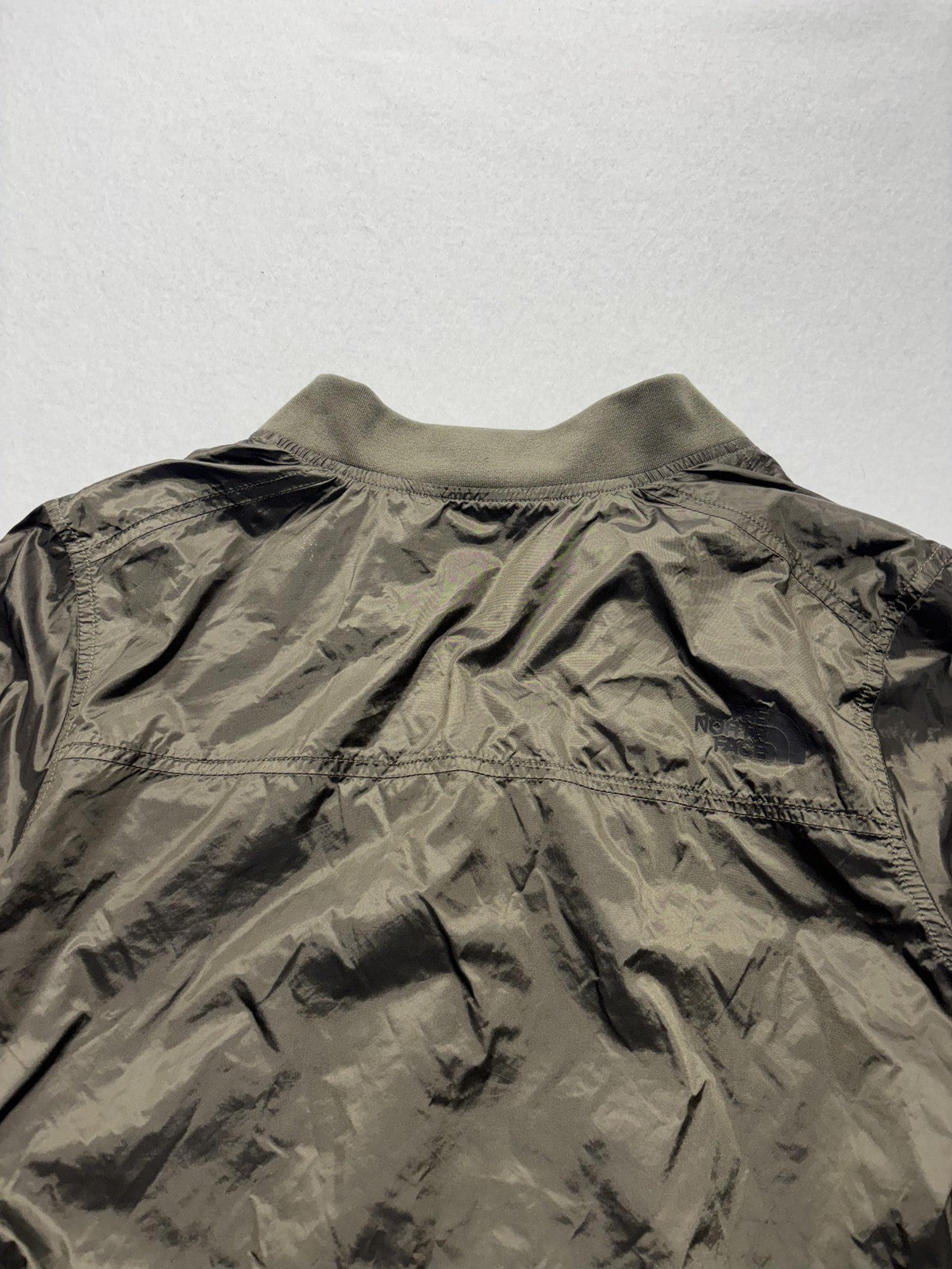 The North Face Jacket Womens Medium Green Nylon Bomber Full Zip Lightweight