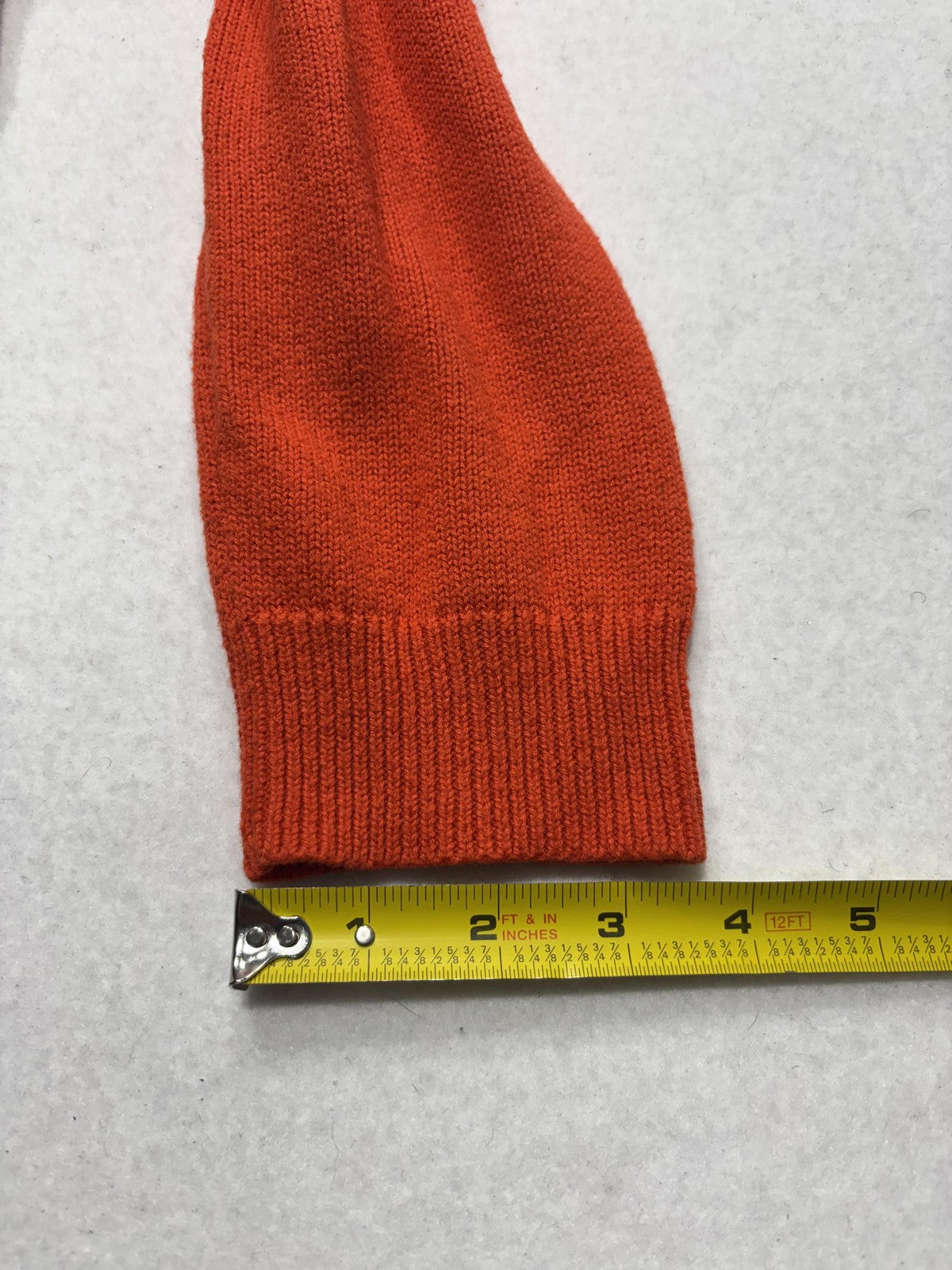 Lauren Ralph Lauren Sweater Womens Large Orange Boat Neck Faux Suede Trim Knit