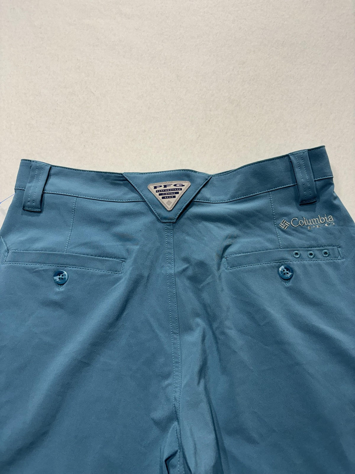 Columbia PFG Grander Marlin Shorts Mens 28 Blue 8" Inseam Omni-Shade Fishing