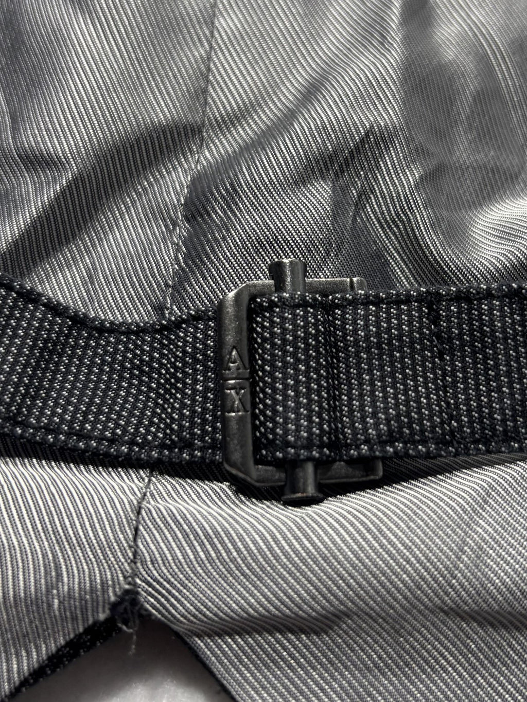 Armani Exchange Suit Vest Mens Large Gray Geometric Belted Back Formal 3 Piece
