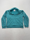 Columbia Sweatshirt Kids Small 7/8 Blue 1/4 Zip Mock Neck Logo Graphic Pullover