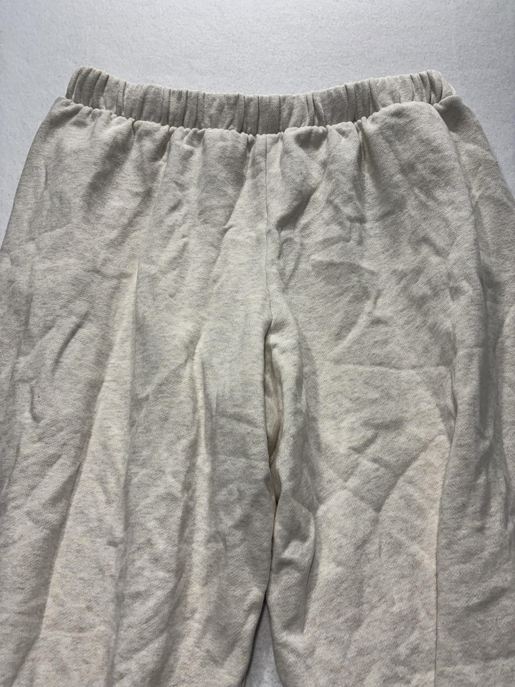 PINK Victoria's Secret Jogger Pants Womens XL Beige Fleece Elastic Pockets Ankle
