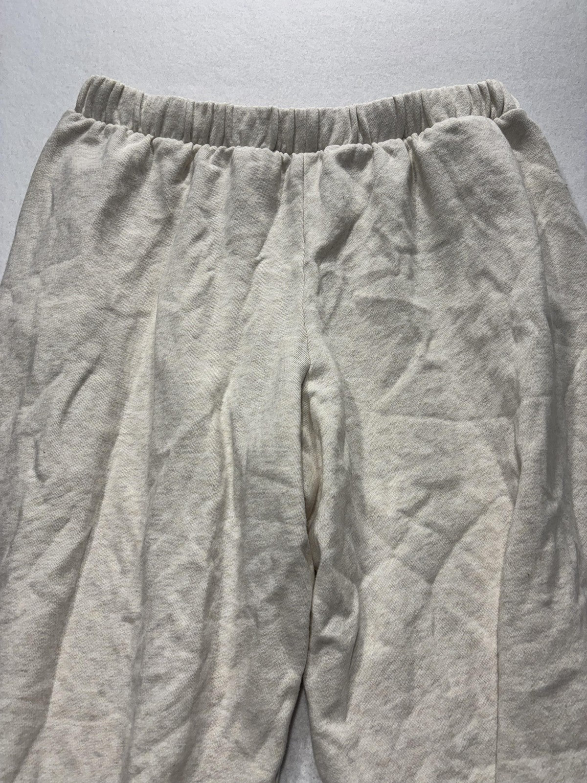 PINK Victoria's Secret Jogger Pants Womens XL Beige Fleece Elastic Pockets Ankle