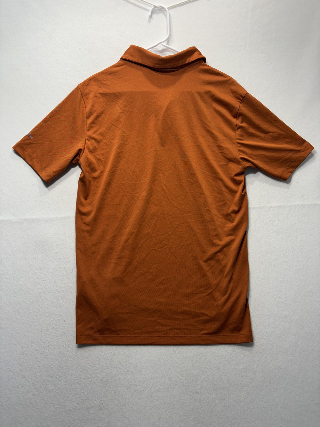 Texas Longhorns Polo Shirt Mens Medium Orange NCAA Golf Columbia Embroidered