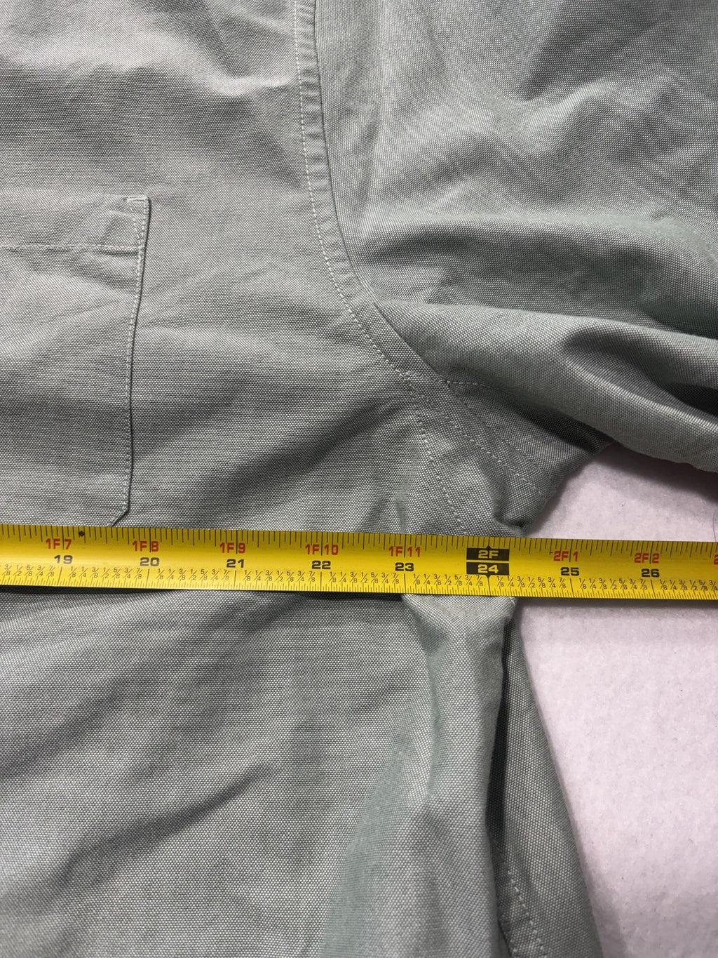 Mack Weldon Shirt Mens 2XL Green Oxford Long Sleeve Button Up Performance Casual