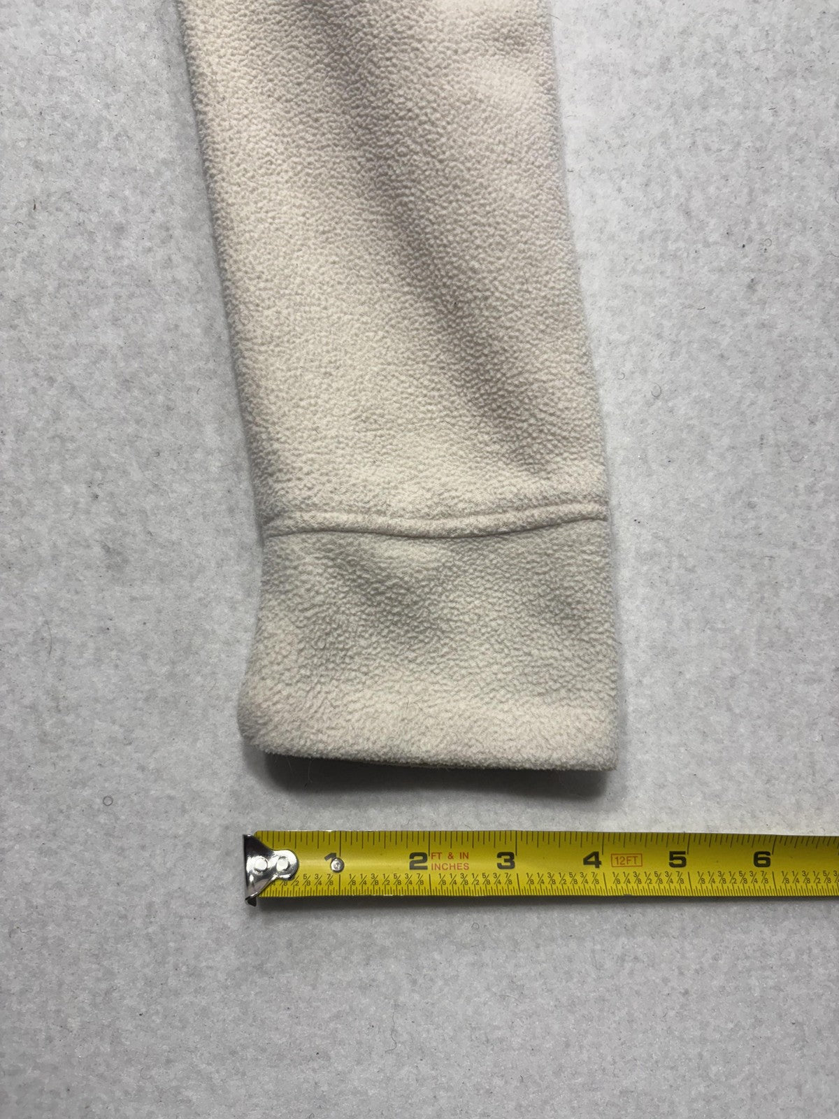REI Jacket Womens Large White Fleece Full Zip Stand Collar Hiking Casual