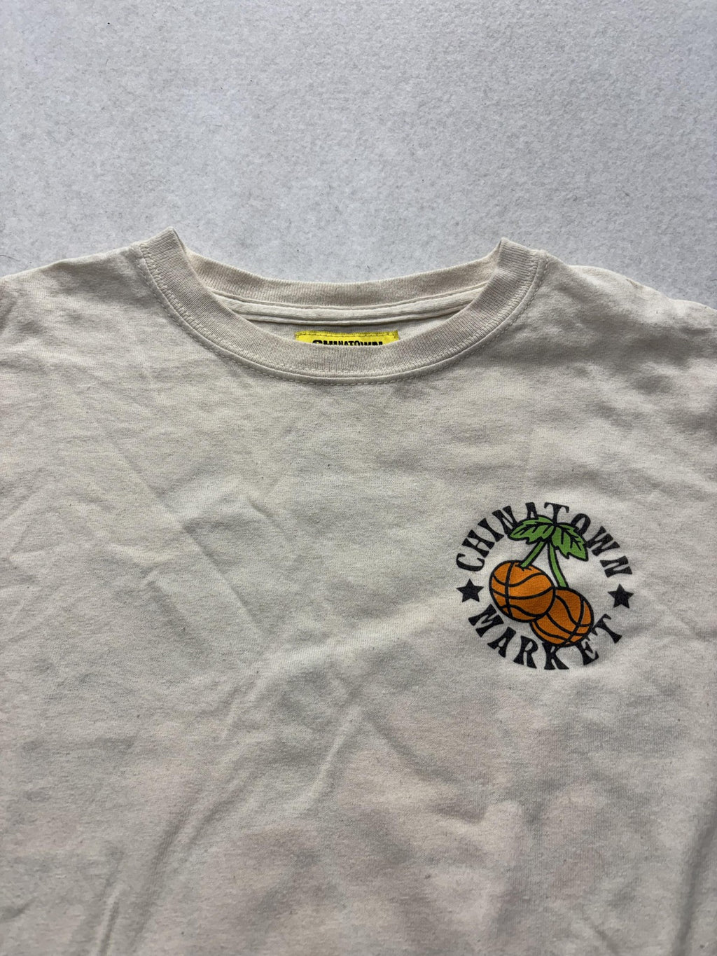 Chinatown Market Shirt Mens XL Beige Keeping Game Fresh Basketball Graphic Tee