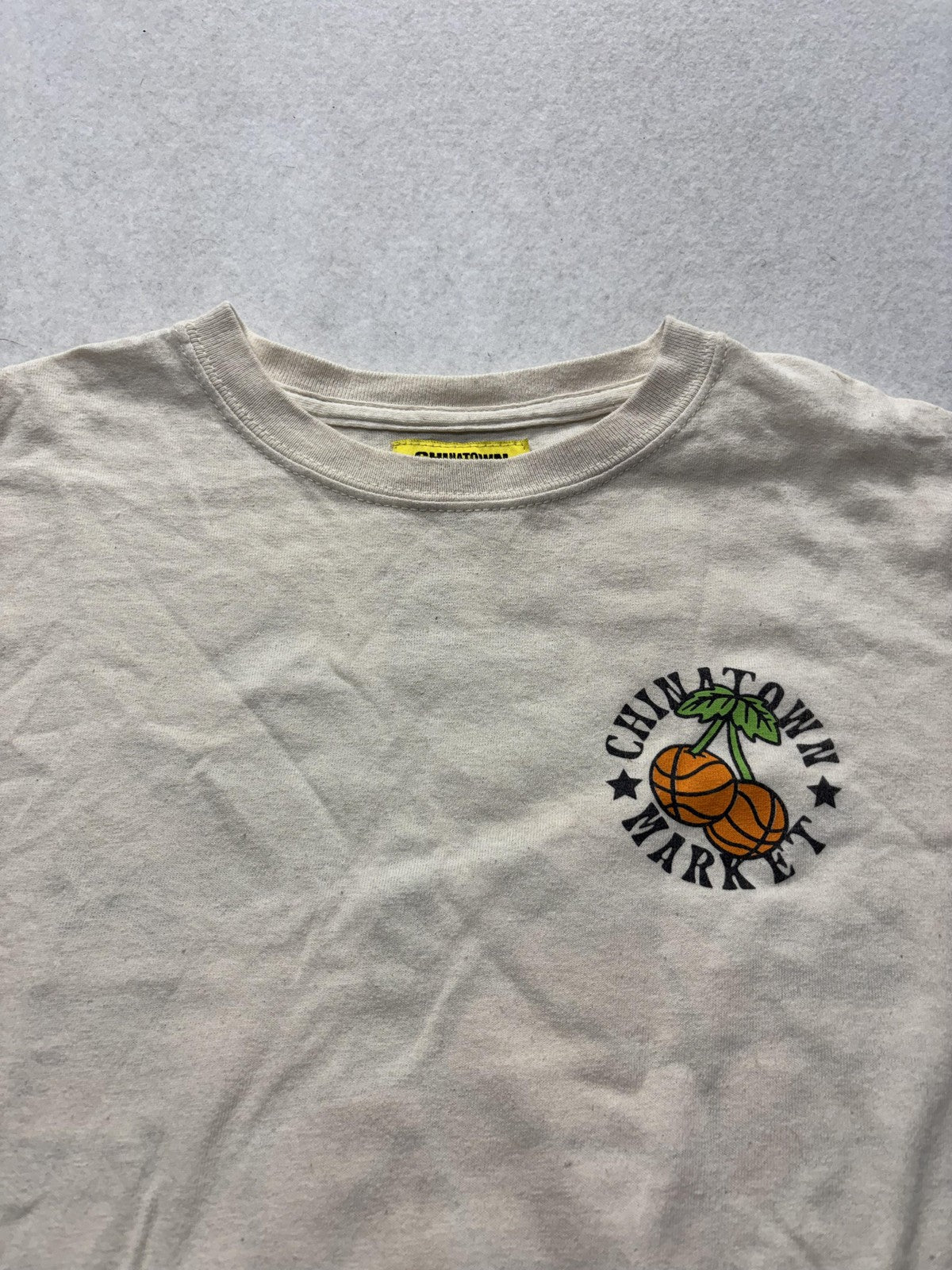 Chinatown Market Shirt Mens XL Beige Keeping Game Fresh Basketball Graphic Tee