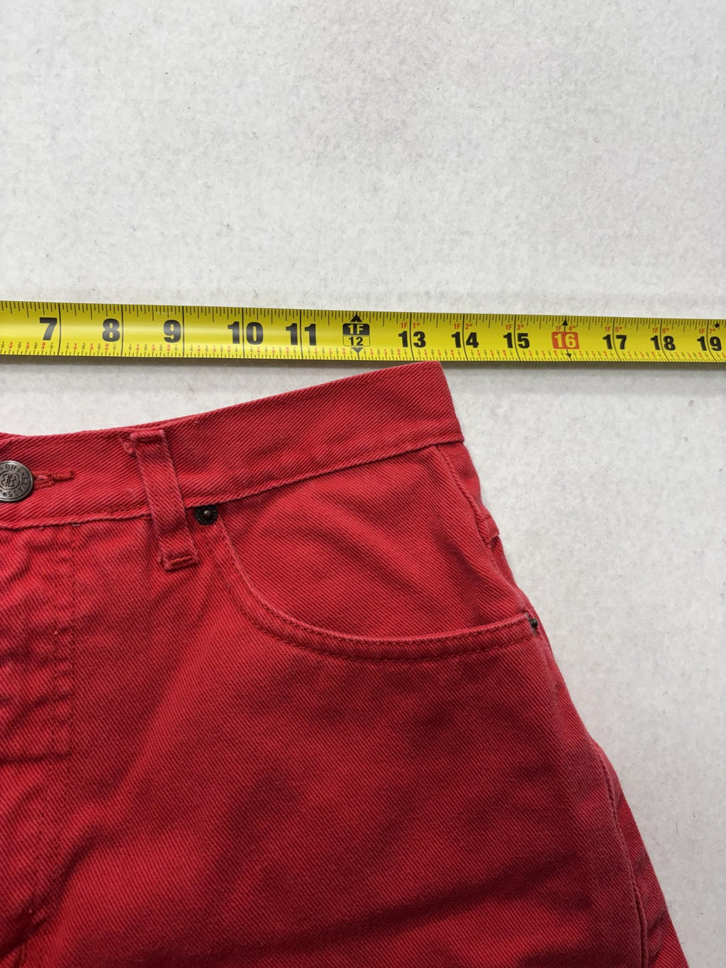 Bill Blass Jeans Shorts Womens 6 Red Denim Mom High Rise 5 Pocket Casual Summer