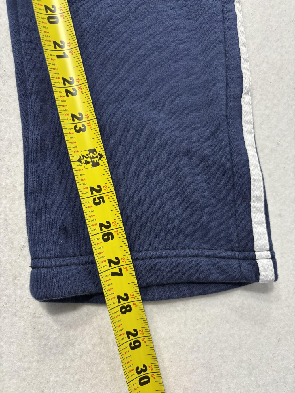 Athletic Works Pants Kids XL Blue Fleece Ankle Drawstring Side Stripe Casual