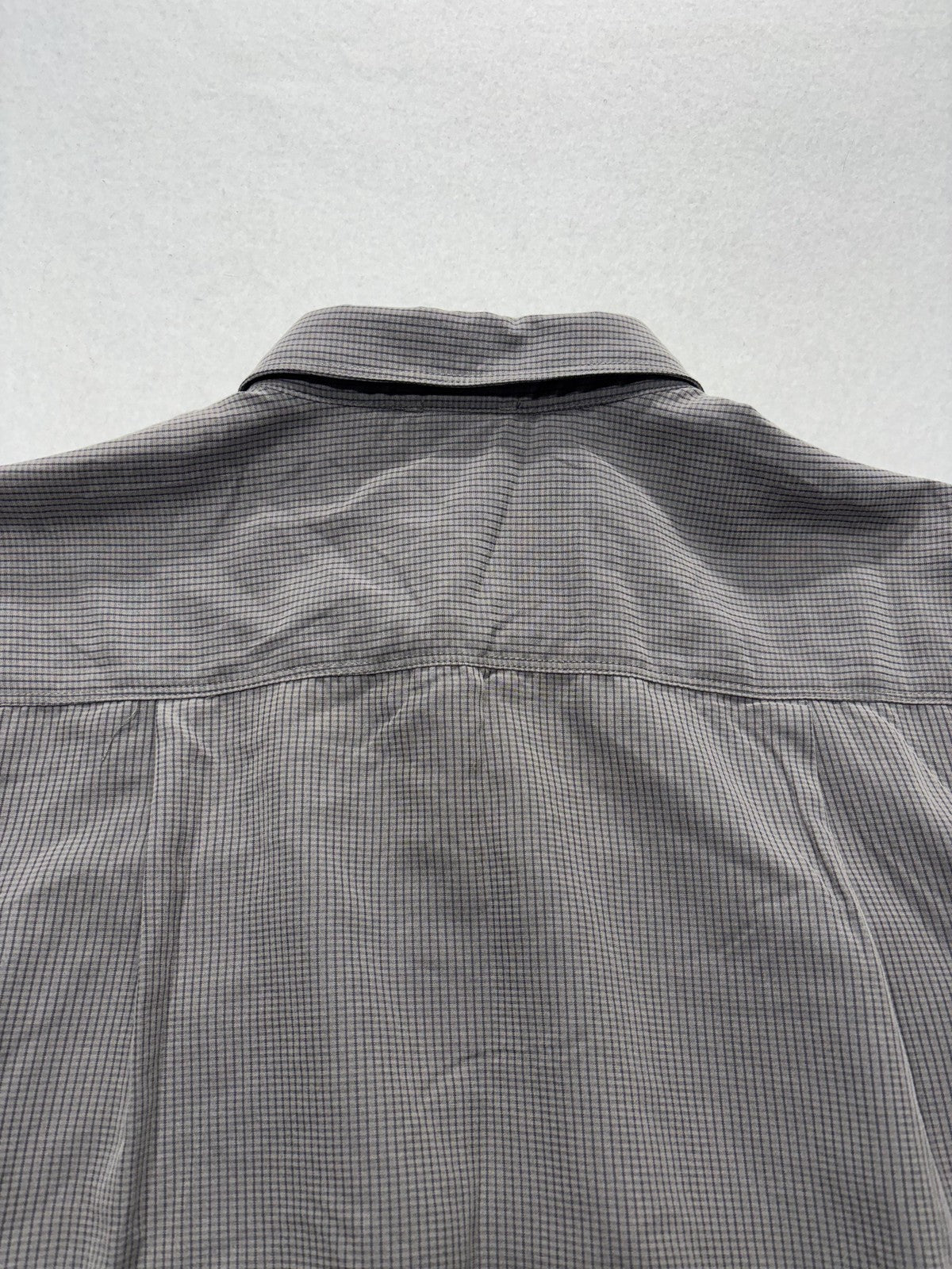 The North Face Shirt Mens Medium Gray Check Short Sleeve Button Up Hiking Casual