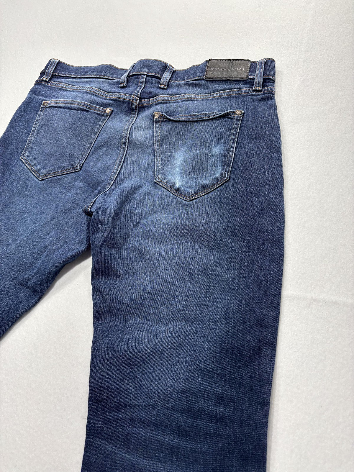 Michael Kors Parker Slim Fit Jeans Mens 36x32 Blue Medium Straight Leg Denim