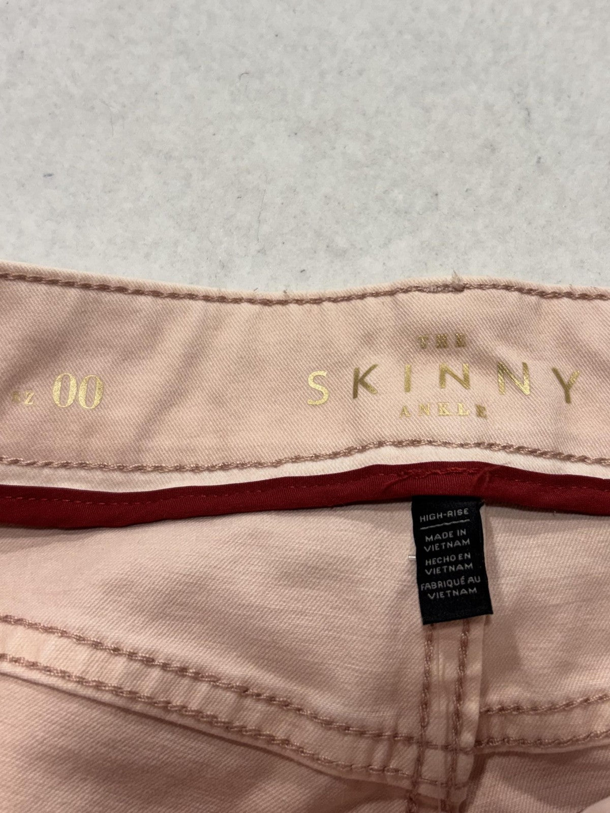 White House Black Market HR Sculpt Skinny Jeans Womens 00 Pink High Rise Stretch