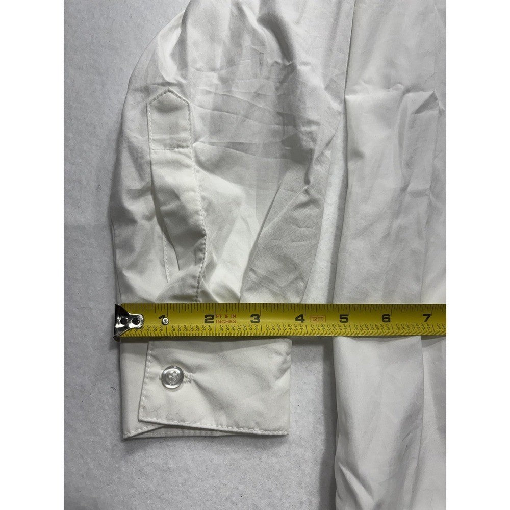 SBJ Austin Shirt Womens One Size White Cotton Tunic Button Front Top Made in USA