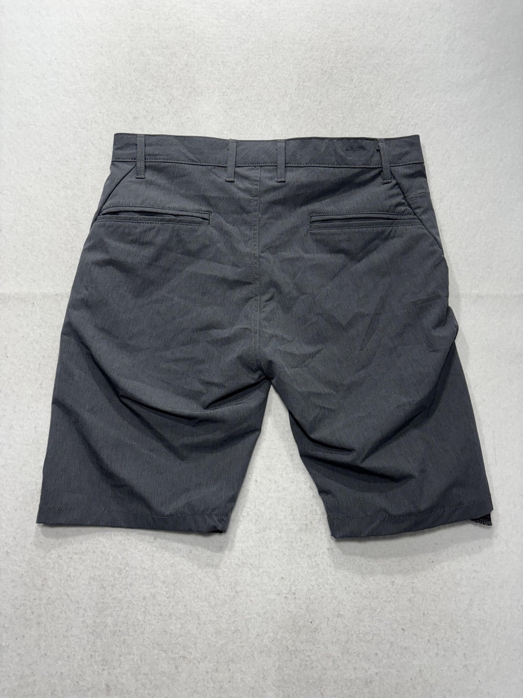 Kenneth Cole New York Chino Shorts Mens 32 Gray 9" Inseam Stretch Casual Summer