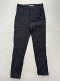 Nine West Dress Pants Womens 10 Black Check Slim Ankle Tapered Stretch Work