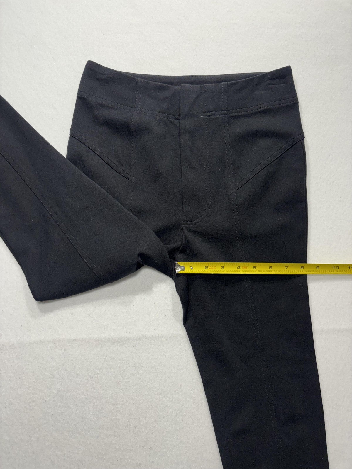 Free People Leggings Womens 6 Black Knit Elastic Waist Ankle Stretch Pull On