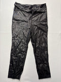 Gabrielle Union Pants Womens 18 Tall Black Faux Leather Jogger Belted Pockets