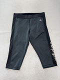 Adidas Leggings Mens XL Gray Techfit Compression 3/4 Length Athletic Running
