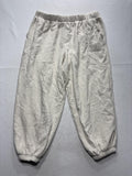 PINK Victoria's Secret Jogger Pants Womens XL Beige Fleece Elastic Pockets Ankle