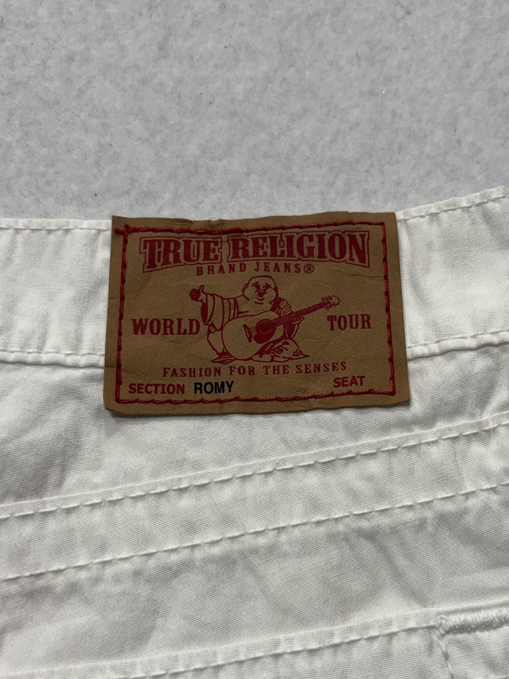 True Religion Shorts Womens 28 White Romy Denim Chino 5 Pocket Stretch Summer