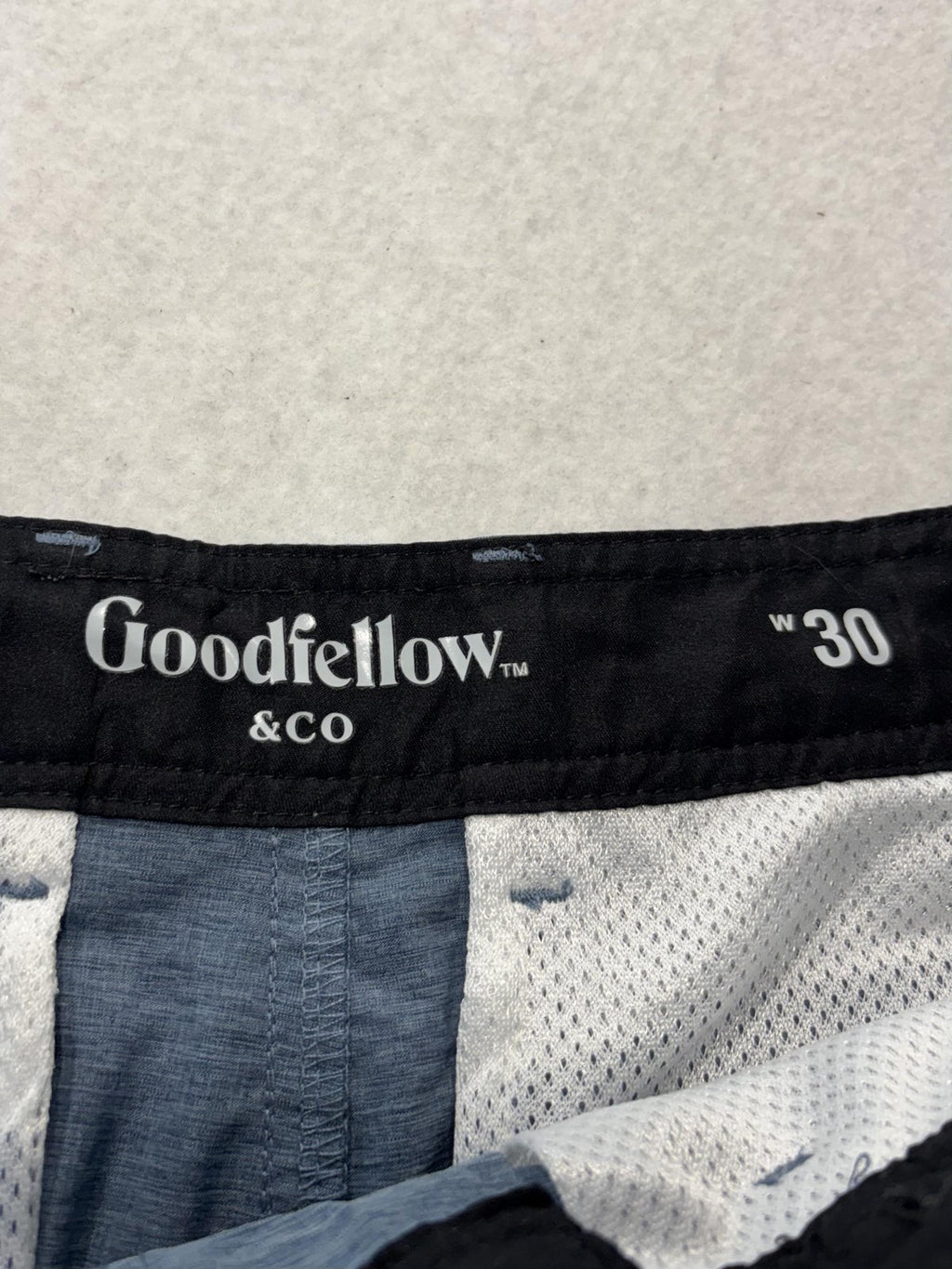 Goodfellow & Co Chino Shorts Mens 30 Blue Stretch Quick Dry 9 Inseam VN 1981193