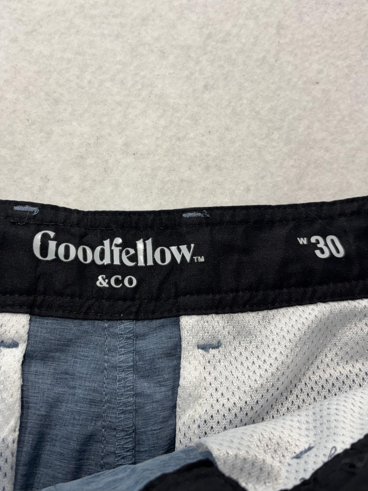 Goodfellow & Co Chino Shorts Mens 30 Blue Stretch Quick Dry 9 Inseam VN 1981193