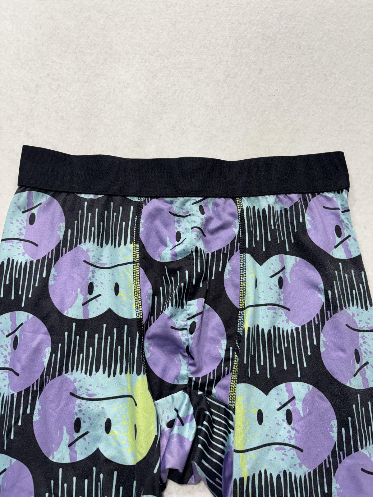 Rue21 Boxer Briefs Mens Medium Multicolor Drip Smiley Face Graphic Print Stretch