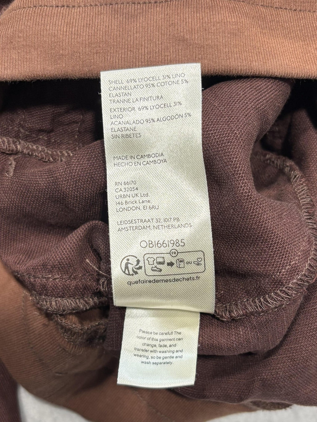 Anthropologie Jogger Pants Womens Medium Brown Nomad Cargo Twill Elastic Waist
