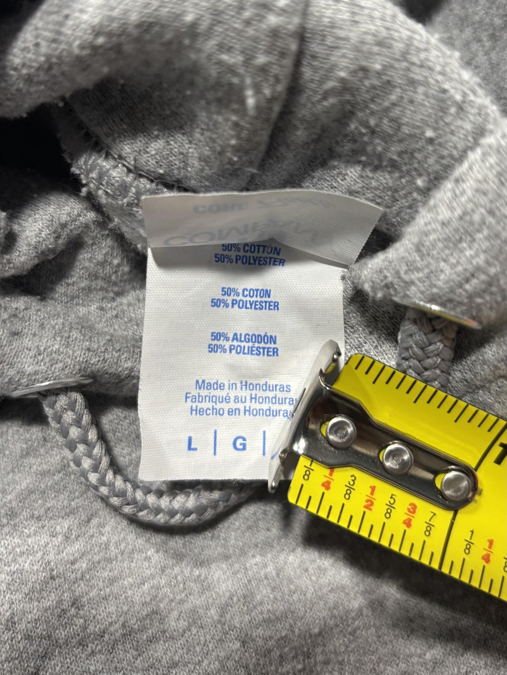 Port & Company Hoodie Mens Large Gray LFT HVY SHT Fleece Pullover Gym Training