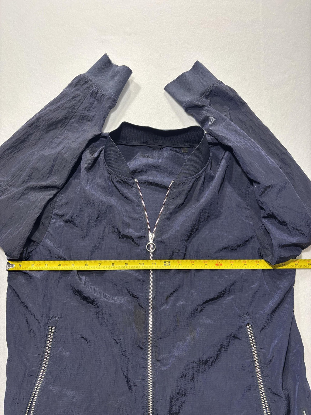 Armani Exchange Jacket Mens XL Blue Nylon Bomber Full Zip Lightweight Casual