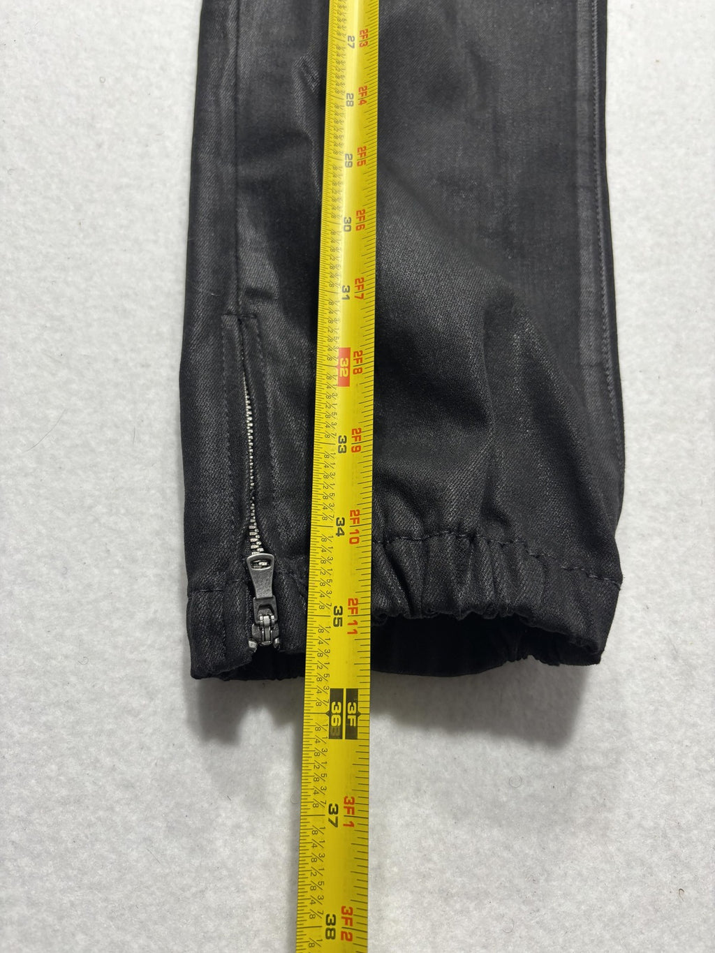 Paige Pants Womens 27 Black Mayslie Coated Denim Jogger Ankle Zip Cuffed Stretch