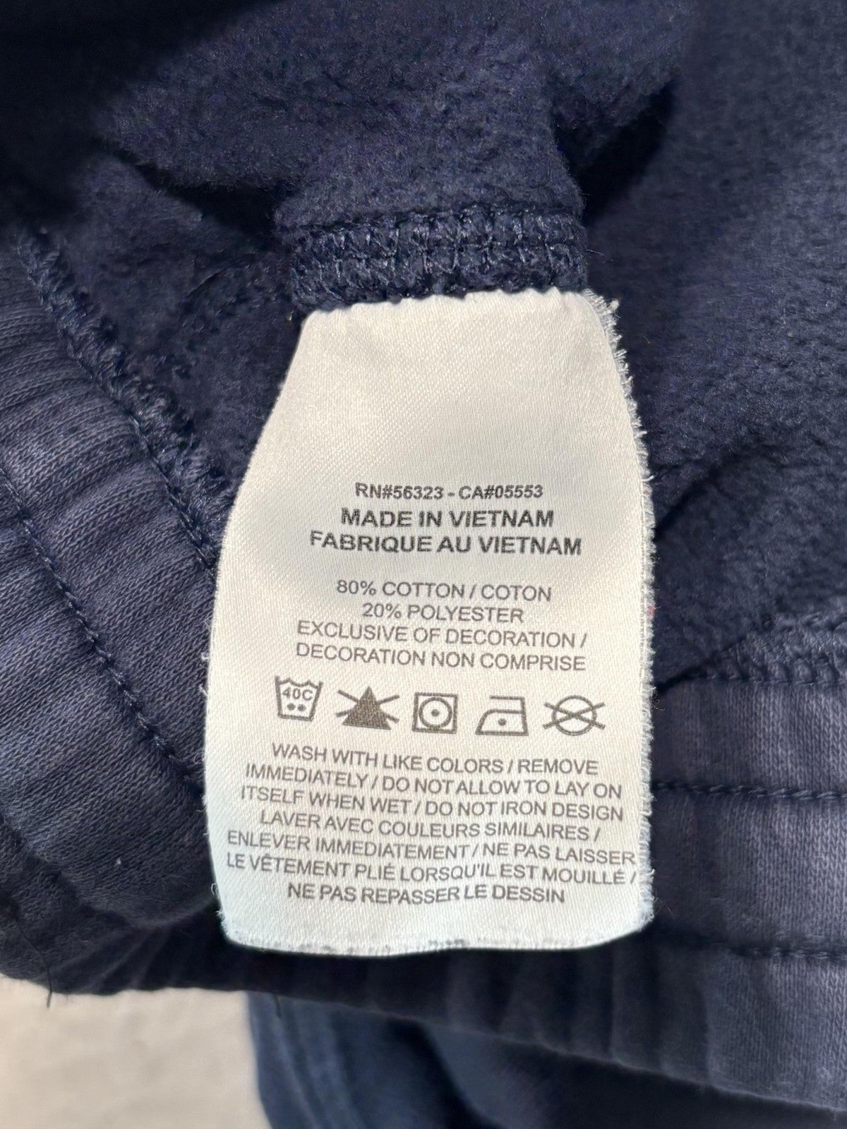 Nike Mens Large Blue Fleece Jogger Pants Elastic Waist Tapered Athletic RN56323